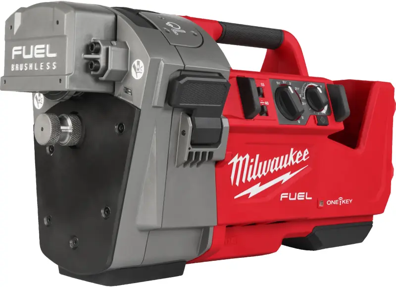 Aku drážkovač trubek Milwaukee M18 FRGRO114-802C Roll groover, 2x aku M18 FB8 + M12-18 FC + kufr, 4933479789